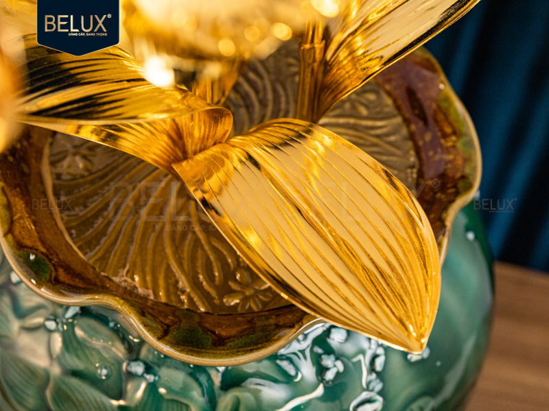 Chậu Lan Vàng Ngọc Bích 3 nhánh mạ vàng 24k&nbsp;cao 57cm